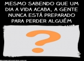 Um dia a vida acaba Moldura LUTO