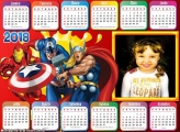 Calendário 2018 Heróis Marvel