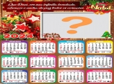 Calendário 2024 Feliz Natal de Paz em todos os Corações Colar Foto Grátis