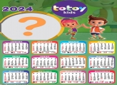 Calendário 2024 Totoy Kids Emoldurar Online Grátis