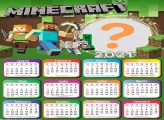 Montar Foto Online Calendário 2021 Minecraft