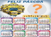 Calendário 2022 Páscoa Minions Montagem de Fotos Grátis