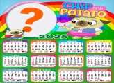 Calendário 2025 Chip e Potato Moldura Online