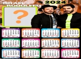 Calendário 2024 Israel e Rodolffo Colagem de Foto Online