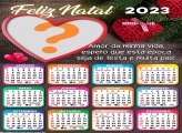 Calendário 2023 Feliz Natal RomÃ¢ntico Frase de Amor Colagem de Foto