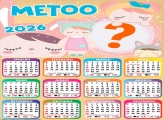 Calendário 2026 Metoo Colagem de Fotos