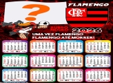 Calendário 2026 Flamengo Time de Futebol Foto Moldura