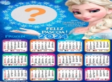 Calendário 2024 Feliz Páscoa Frozen com Foto Montagem