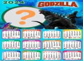 Calendário 2024 Gratuito Foto Moldura Godzilla
