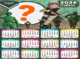 Calendário 2026 Militar Tema Colar Foto Online