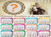 Calendário 2023 Nossa Senhora do Carmo Imagem Moldura de Foto Online