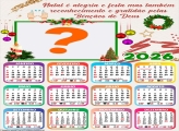 Calendário 2026 Feliz Natal Benções de Deus Foto Colagem