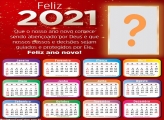 Moldura de Feliz Ano Novo Calendário 2021