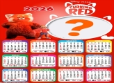 Calendário 2026 Turning Red Montar Foto Grátis