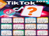 Calendário 2026 TikTok Juntar Foto Online