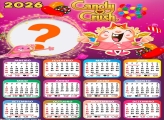 Calendário 2026 Candy Crush Colagem de Fotos