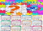 Calendário 2026 Quebra-Cabeça Foto Moldura