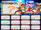 Calendário 2024 Power Rangers Dino Fúria Montagem de Foto Grátis