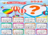 Calendário 2026 Tema O Tempo Voa Foto Moldura