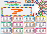 Calendário 2026 Tema Autismo Montar Foto Grátis