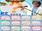 Foto Moldura Grátis Calendário 2024 Feliz Natal Roberto Carlos