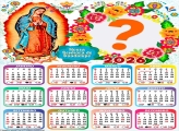 Calendário 2026 Nossa Senhora de Guadalupe Foto Moldura