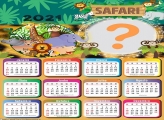 Foto Infantil com Calendário 2021 Safari