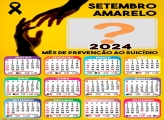 Calendário 2024 Setembro Amarelo Foto Online