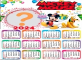 Calendário 2024 Mickey Mouse Personalizado Infantil