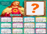 Calendário 2026 Que Jesus Cristo nos Abençoe Fazer Colagem Grátis