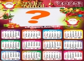 Calendário 2025 Feliz Natal e Próspero Ano Novo Montagem de Foto