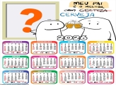 Calendário 2026 Meu Pai é o Melhor com Certeza Foto Moldura