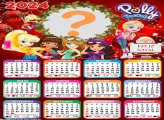 Foto Grátis Calendário 2024 Feliz Natal Polly Pocket