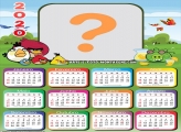 Calendário 2020 Angry Birds Desenho Moldura