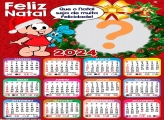 Calendário 2024 Feliz Natal Mônica Criar Online Foto Montagem