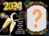 FotoMontagem com Mensagem de Feliz Ano Novo 2024