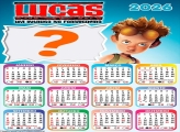 Calendário 2026 Lucas um Intruso no Formigueiro Montagem de Foto