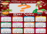 Calendário 2023 Feliz Natal Duendes do Papai Noel Online Moldura