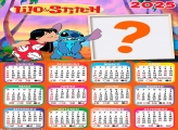 Calendário 2025 Lilo e Stitch Foto Montagem Online