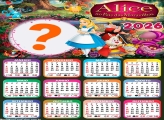 Calendário 2026 Alice no País das Maravilhas para FotoMontagem