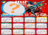 Calendário 2024 Feliz Páscoa Liga da Justiça