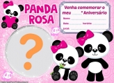 Convite Panda Rosa