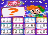 Calendário 2026 Gato Galactico Desenho Montagem de Foto
