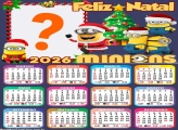 Foto Calendário 2026 Feliz Natal Minions Grátis