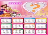 Calendário 2020 Barbie Moldura Infantil