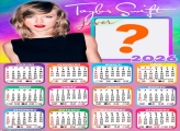 Calendário 2026 Taylor Swift Emoldurar Foto Online