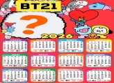 Calendário 2026 BT21 Colar Foto Online