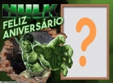 Hulk Desejando Feliz Aniversário com Foto