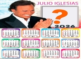 Calendário 2026 Julio Iglesias Montar Foto Grátis