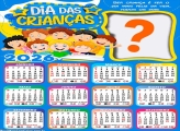 Calendário 2026 Dia mais Feliz da Vida Dia das Crianças Emoldurar Foto Online